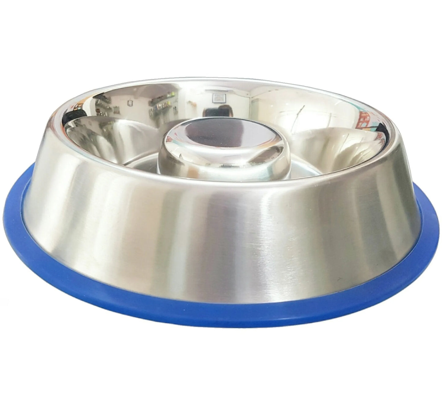 Anti-Bloat Stainless Steel Slow Feeder Dog Bowl — BPA-Free, Non-Slip, S/M/L, Gives Back to Shelters