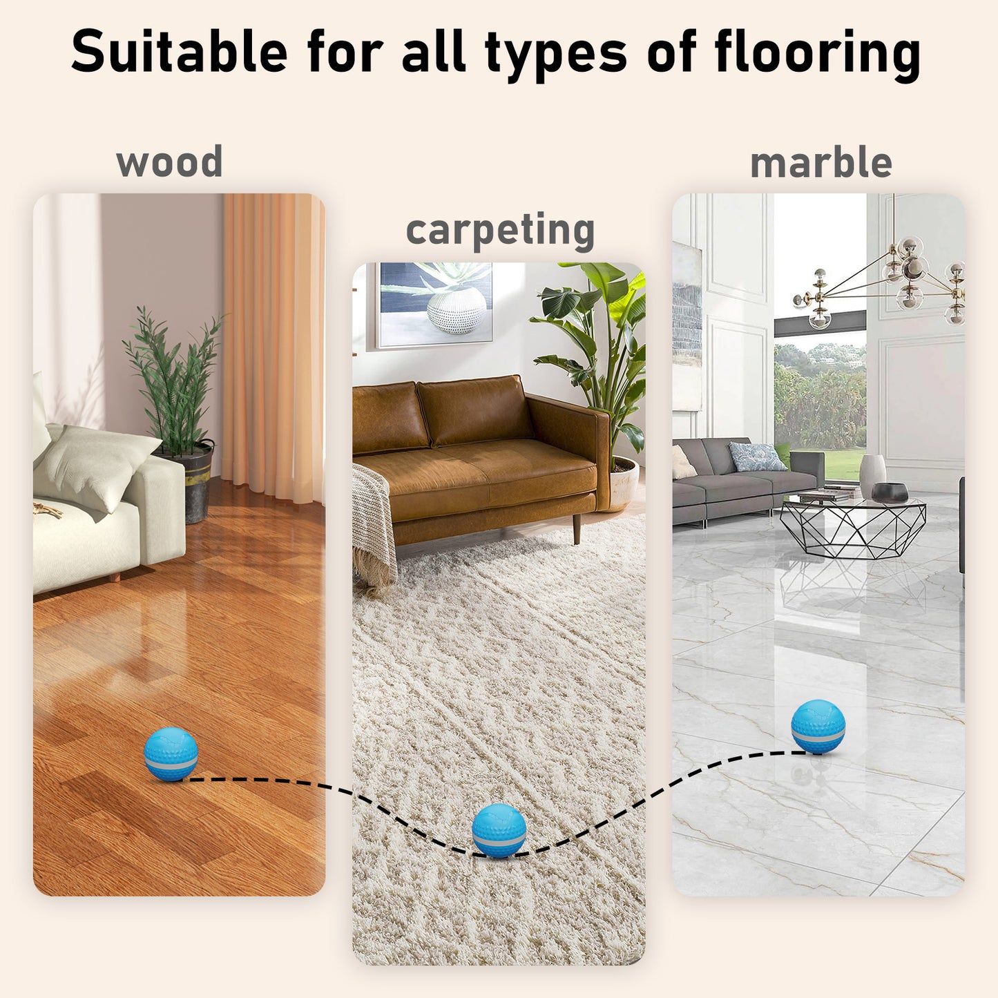 Smart Motion Sensor USB Rechargeable Durable Dog Ball Toy
