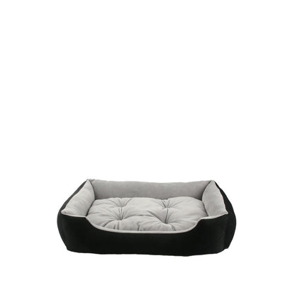 Plush Calming Pet Sofa Bed — 7 Sizes (45–110cm), Baby Fleece, Removable Cushion, Waterproof Base