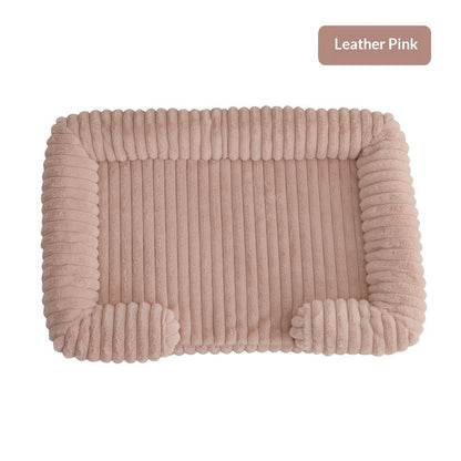 Warm Plush Pet Mat Bed — 5 Sizes S-XXL, 15 Colors, Machine Washable