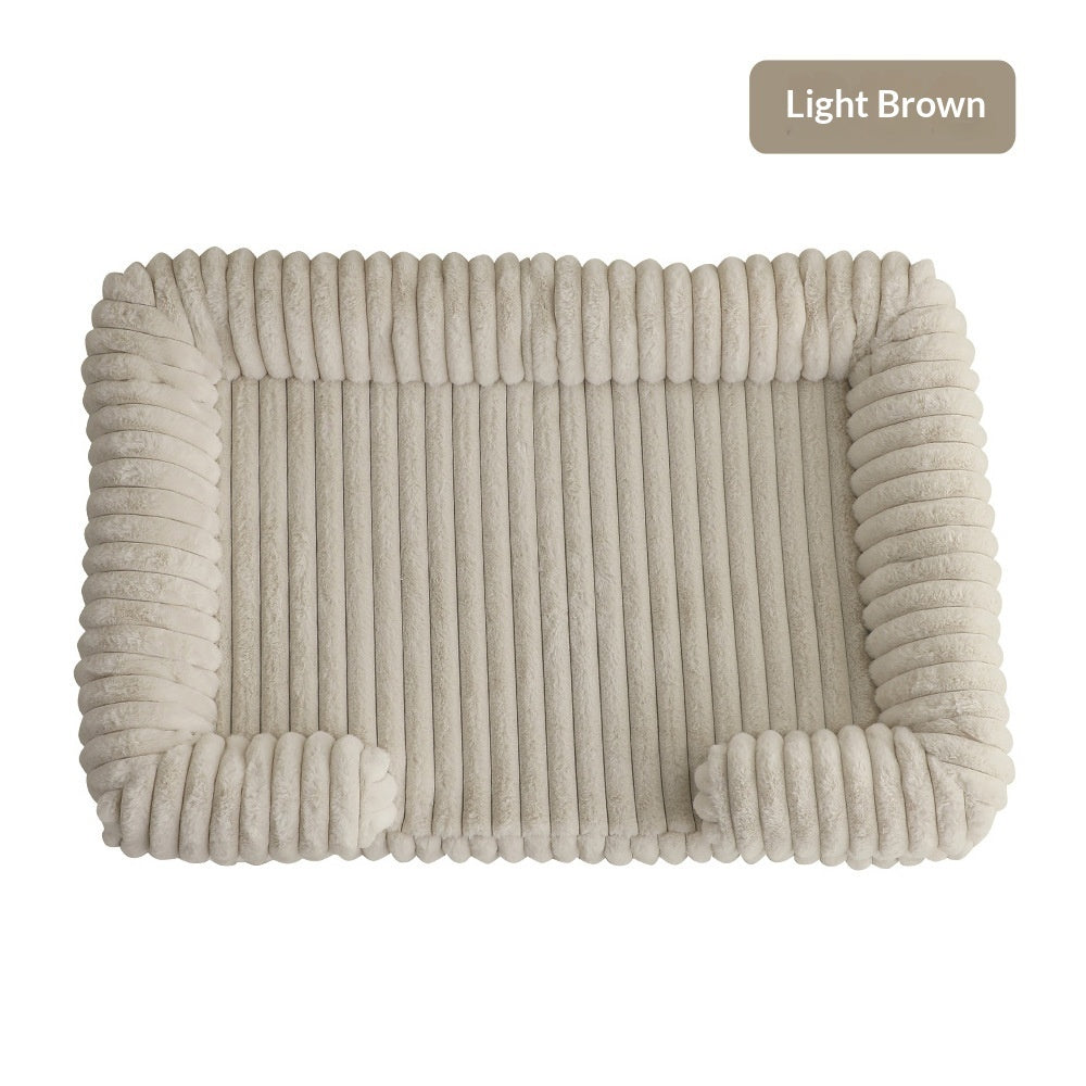Warm Plush Pet Mat Bed — 5 Sizes S-XXL, 15 Colors, Machine Washable