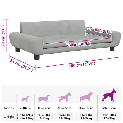 Velvet Dog Sofa Bed — Solid Pine Legs, Foam Cushion, 50kg Capacity, 3 Colors