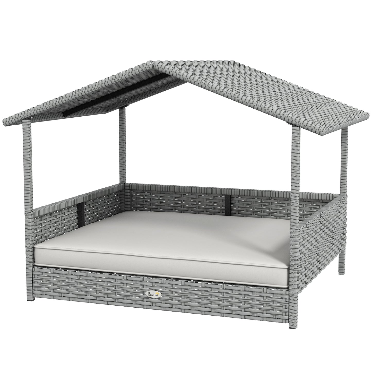 Wicker Pet Cabana Sofa Bed - All-Weather Comfort for Dogs
