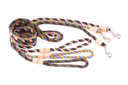 Sport Rope Dog Leash — 6ft, Braided Polypropylene, Swivel Snap Clip, 4 Colors