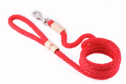 Sport Rope Dog Leash — 6ft, Braided Polypropylene, Swivel Snap Clip, 4 Colors