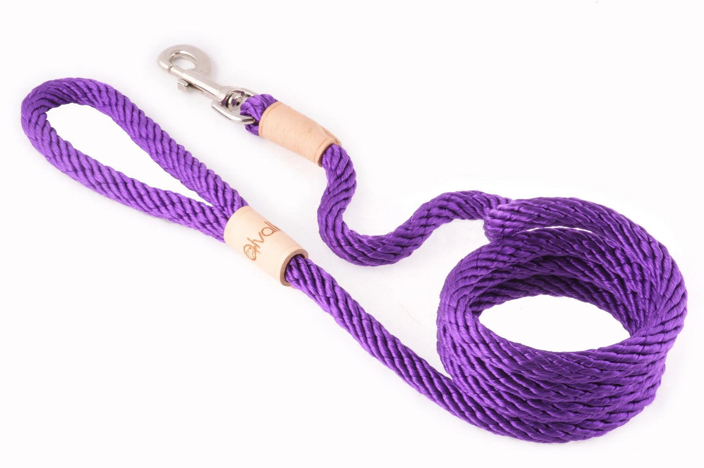 Sport Rope Dog Leash — 6ft, Braided Polypropylene, Swivel Snap Clip, 4 Colors
