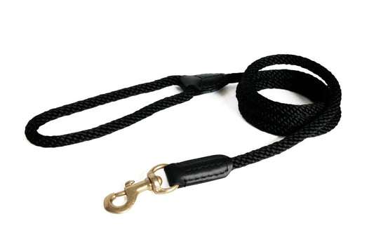 Premium Rope & Leather Dog Lead — 4ft, Show-Quality, 5 Colors, Close-Control