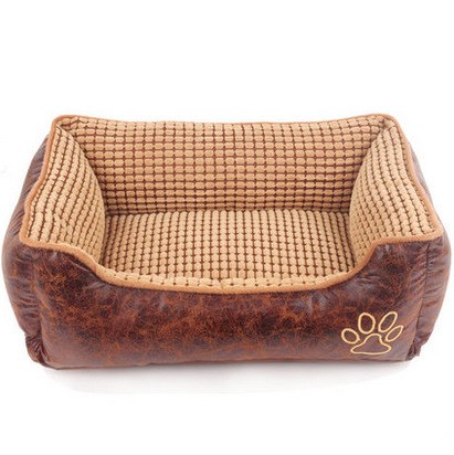 Indoor Dog Kennel Bed with Washable Cushion Liner