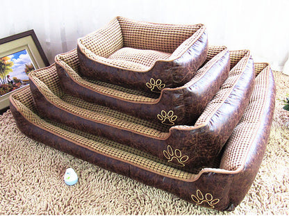 Indoor Dog Kennel Bed with Washable Cushion Liner