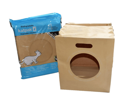 Disposable Cat Litter Box — 4-Pack, Biodegradable, Lasts 7 Days, Travel-Ready