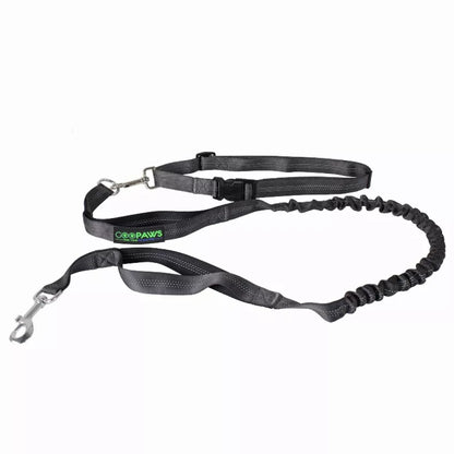 Reflective Bungee Dog Leash & Waist Belt for Hands-Free Adventures