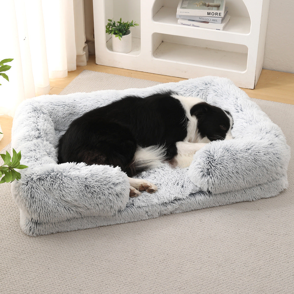 Ultra-Soft Plush Round Pet Bed — Calming Donut Bed for Dogs & Cats