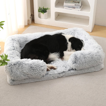 Ultra-Soft Plush Round Pet Bed — Calming Donut Bed for Dogs & Cats