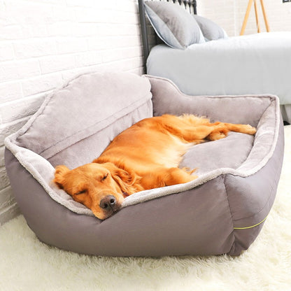 Orthopedic Memory Foam Dog Sofa Bed — Removable Cover, Non-Slip Base, Multiple Sizes