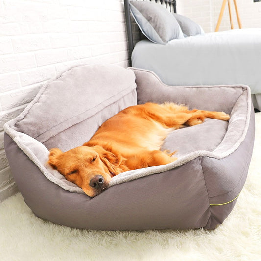 Orthopedic Memory Foam Dog Sofa Bed — Removable Cover, Non-Slip Base, Multiple Sizes