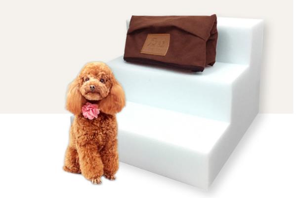 3-Step Anti-Slip Pet Stairs — 100 lb Capacity for Dogs & Cats
