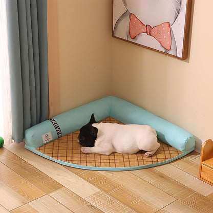 Bamboo Fiber Cooling Pet Bed — Natural Heat Dissipation, No Electricity, Multi-Use, S to XL
