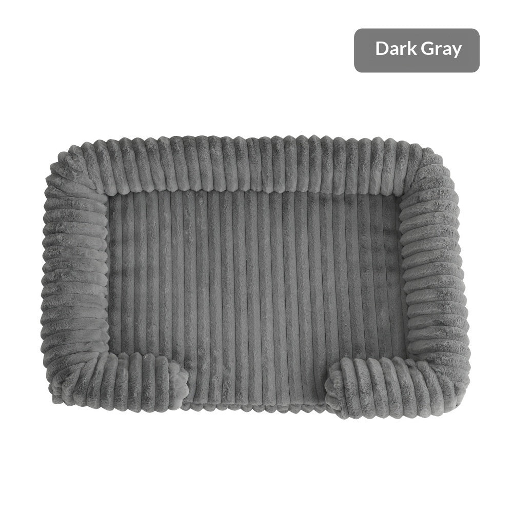 Warm Plush Pet Mat Bed — 5 Sizes S-XXL, 15 Colors, Machine Washable