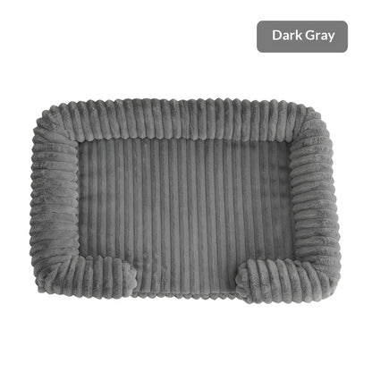 Warm Plush Pet Mat Bed — 5 Sizes S-XXL, 15 Colors, Machine Washable