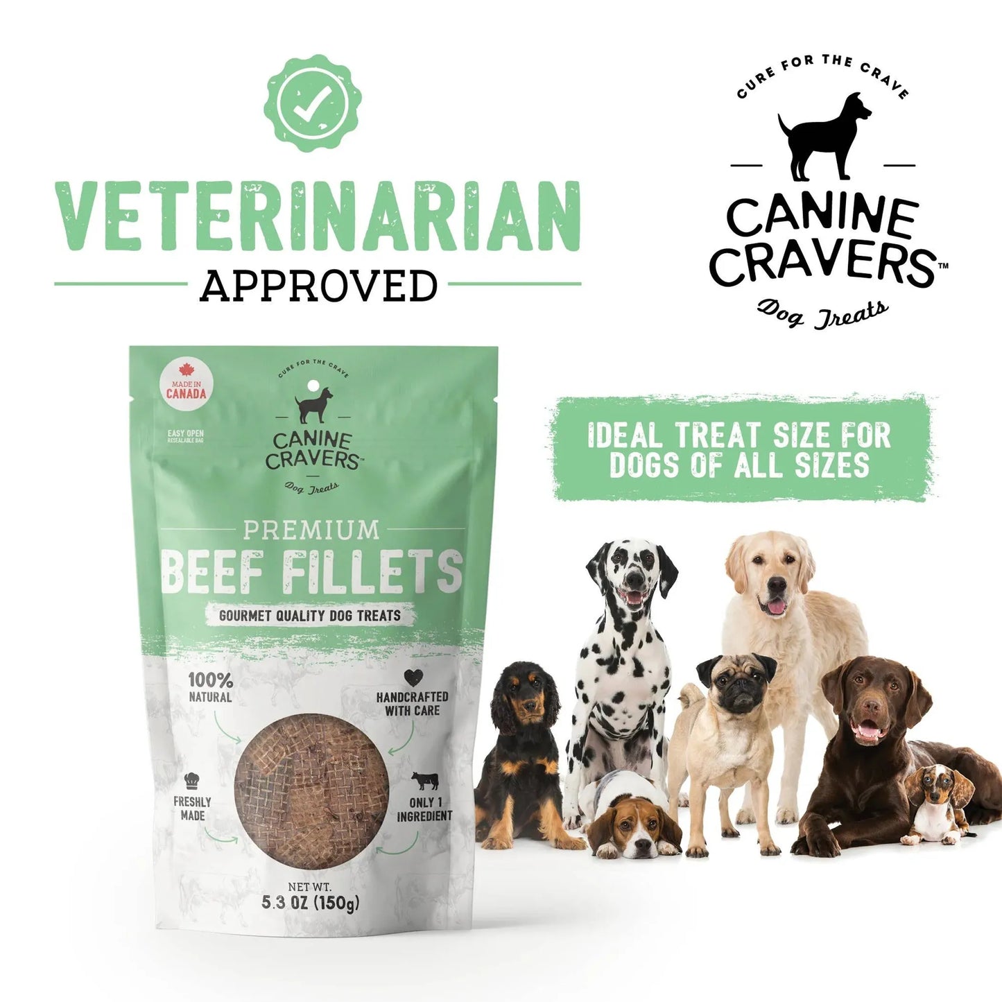 PureBites Premium Air-Dried Beef Fillets - 100% Natural Dog Treats