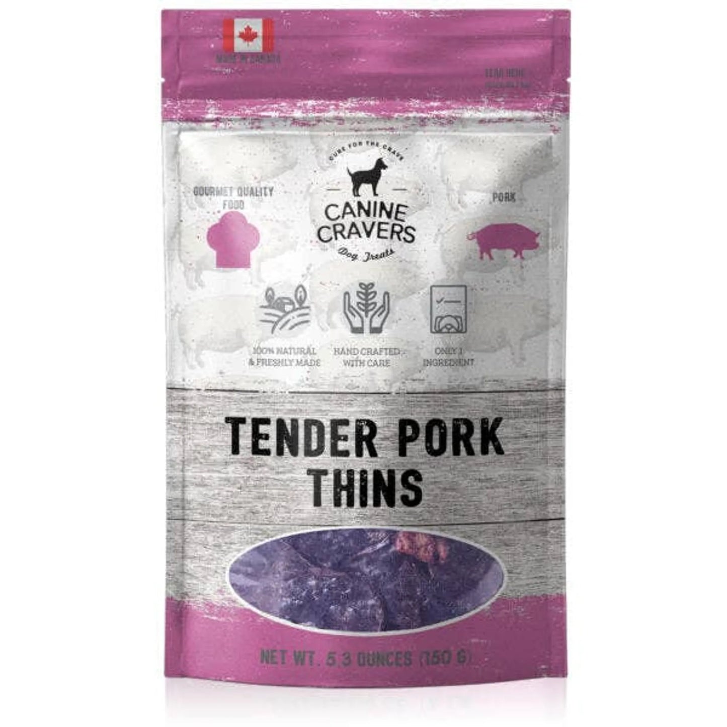 Pure Pork Pet Treats - Single Ingredient Canadian Delights