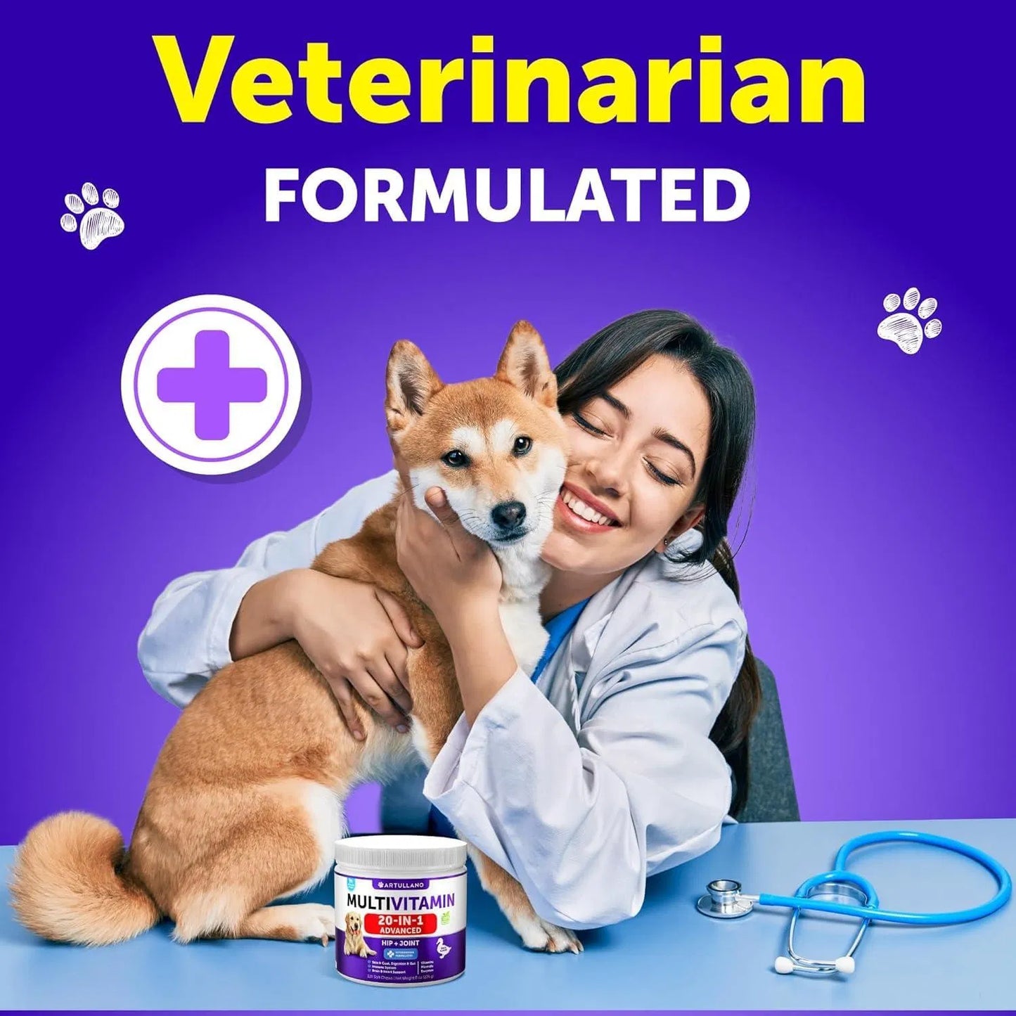 Artullano 20-in-1 Dog Chews: Hip, Joint, Skin & Gut Support