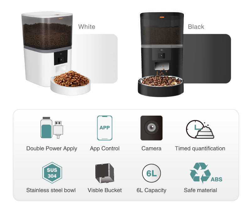 Smart Pet Feeder with HD Camera — Automatic Dispenser, Two-Way Audio & App Control