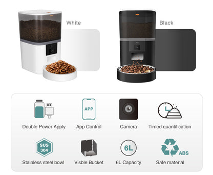 Smart Pet Feeder with HD Camera — Automatic Dispenser, Two-Way Audio & App Control