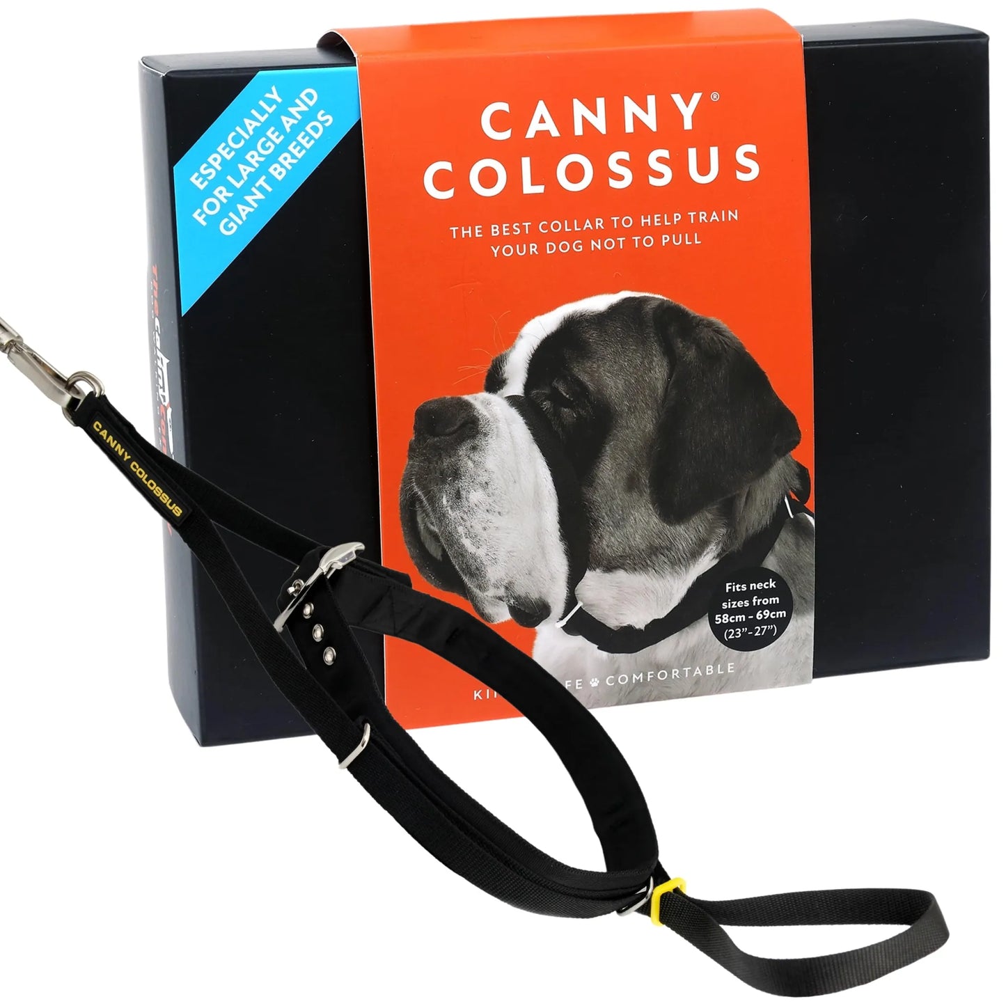 No-Pull Dog Head Collar for Large Breeds — Patented Design, Humane Control, Includes Carabiner