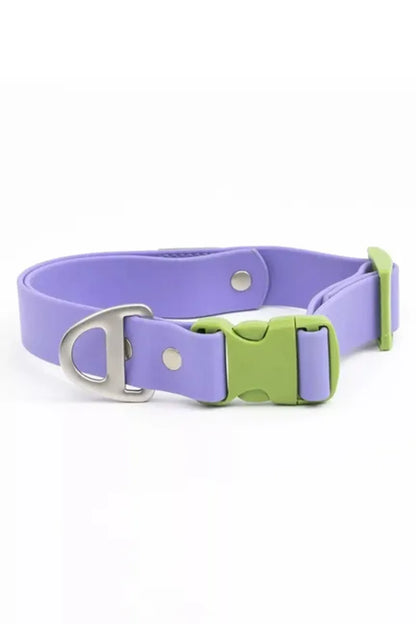 Lavender Garden Waterproof Dog Collar — 20% Wider, Odor-Proof, Quick-Release, Floral Dual-Tone