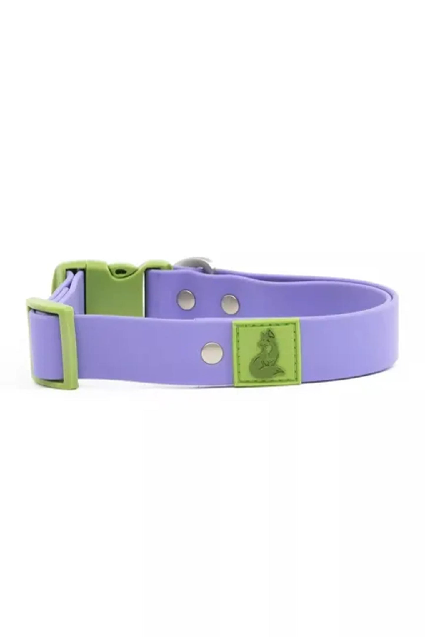 Lavender Garden Waterproof Dog Collar — 20% Wider, Odor-Proof, Quick-Release, Floral Dual-Tone