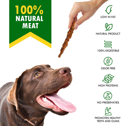 Chicken-Wrapped Rawhide Chews: Healthy Grain-Free Dog Treats