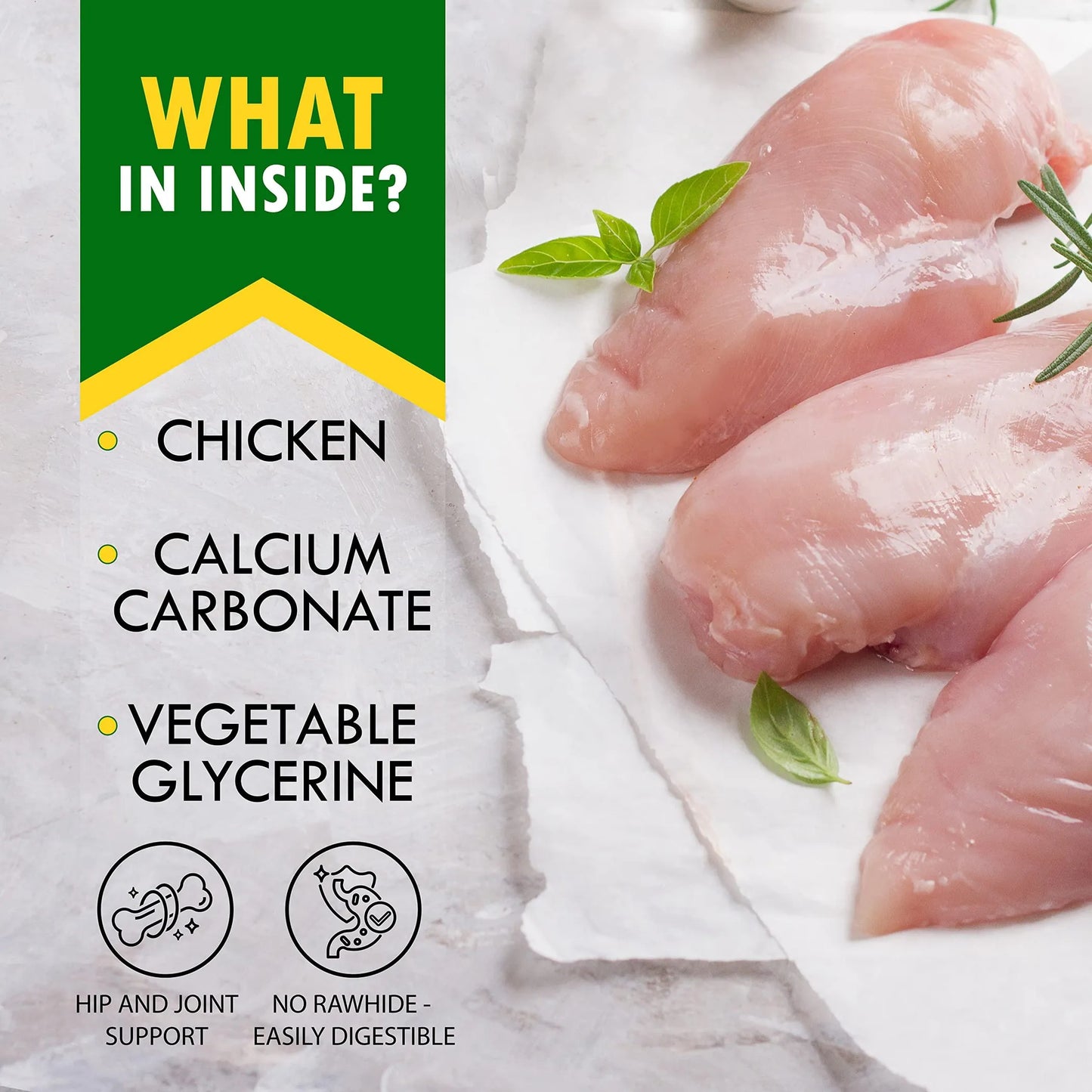 Natural Chicken-Infused Calcium Chews for Dogs