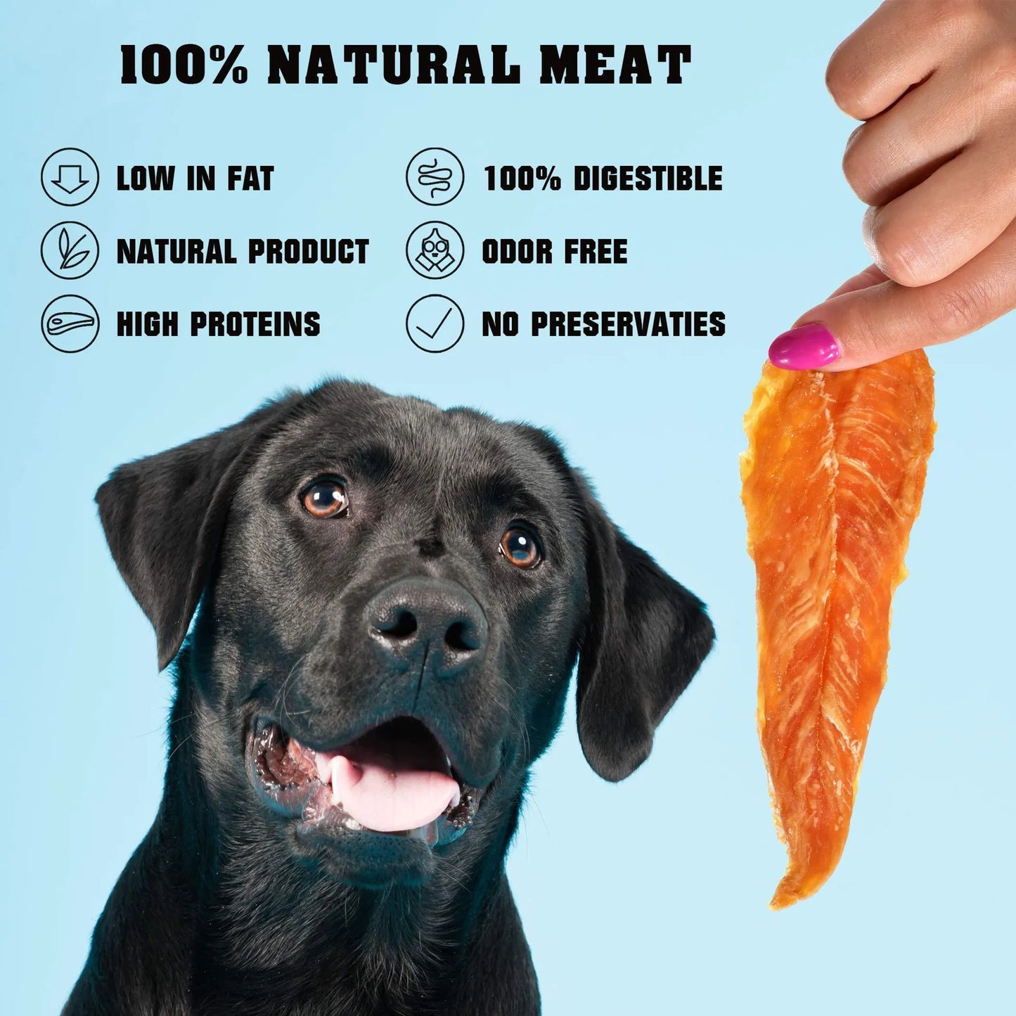 Pure Chicken Jerky Treats - Grain-Free, High Protein, USA Made