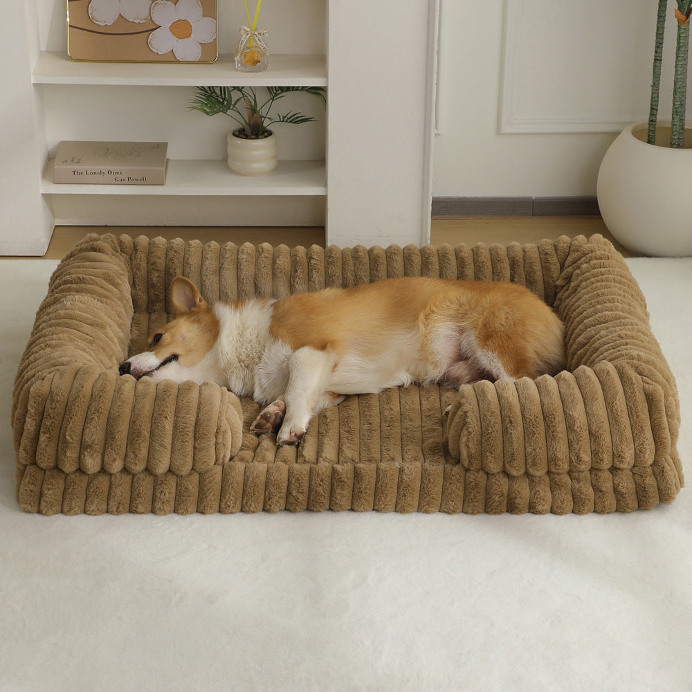 Warm Plush Pet Mat Bed — 5 Sizes S-XXL, 15 Colors, Machine Washable