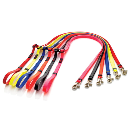 Boss Waterproof Adjustable Dog Lead — Nylon Core, Metal D-Ring, Dual-Tone, XS to XL