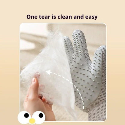 2-in-1 Pet Grooming Glove: Double-Sided Fur & Massage Brush