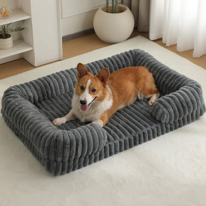 Warm Plush Pet Mat Bed — 5 Sizes S-XXL, 15 Colors, Machine Washable