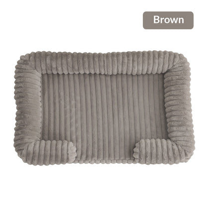 Warm Plush Pet Mat Bed — 5 Sizes S-XXL, 15 Colors, Machine Washable