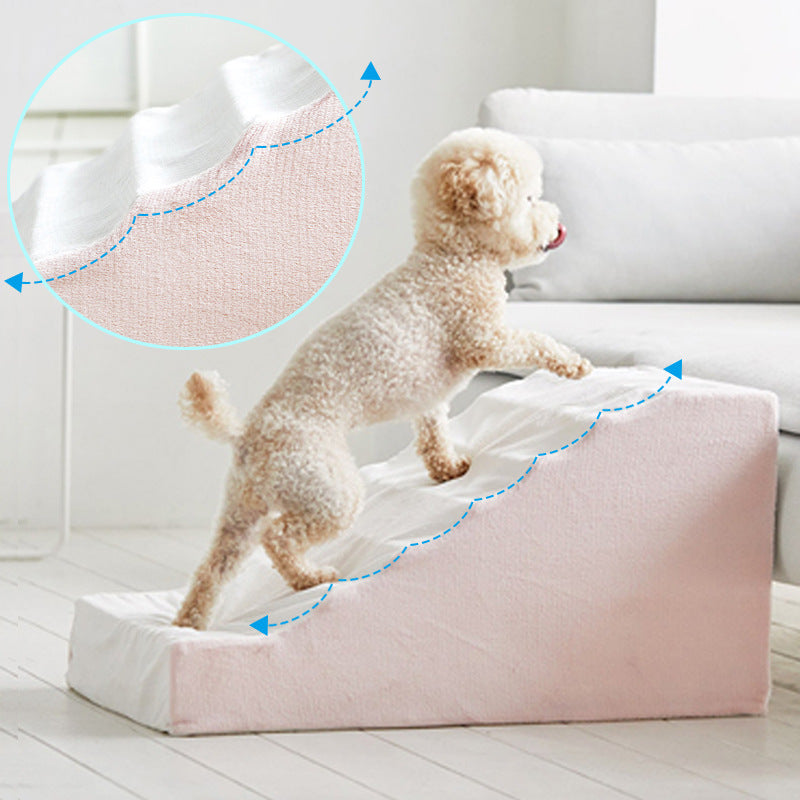 Non-Slip Bedside Pet Ladder — Gentle Steps for Small Dogs & Cats