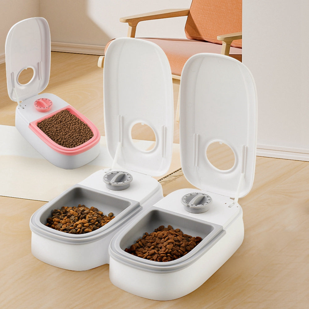 2-in-1 Gravity Pet Feeder & Water Dispenser — 1 Gallon, No Electricity, Cats & Small Dogs