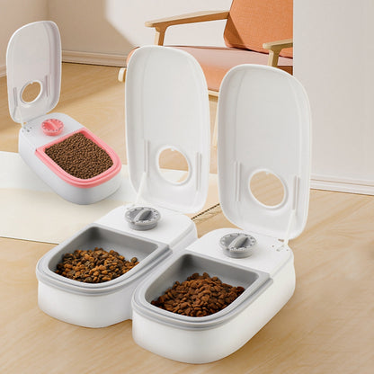 2-in-1 Gravity Pet Feeder & Water Dispenser — 1 Gallon, No Electricity, Cats & Small Dogs