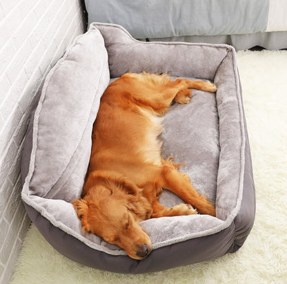 Orthopedic Memory Foam Dog Sofa Bed — Removable Cover, Non-Slip Base, Multiple Sizes