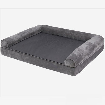 Soft Fabric Pet Nest Bed — Raised Edges, Cozy Nest Design, Small to Large