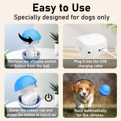 Smart Motion Sensor USB Rechargeable Durable Dog Ball Toy