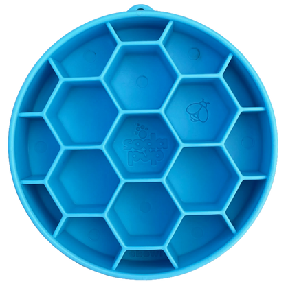 Honeycomb Slow Feeder Dog Bowl — Anti-Bloat, Mental Enrichment, Dishwasher Safe, USA Made