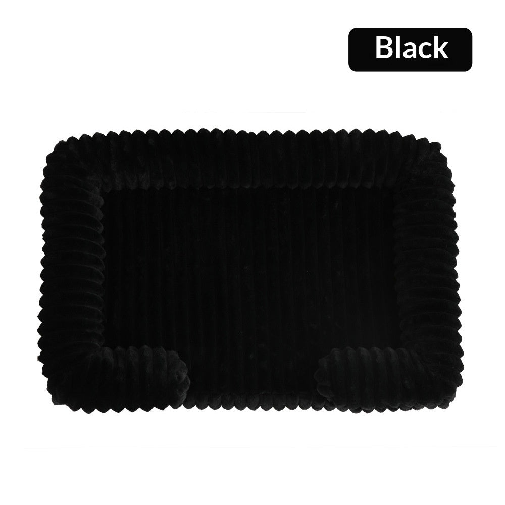 Warm Plush Pet Mat Bed — 5 Sizes S-XXL, 15 Colors, Machine Washable