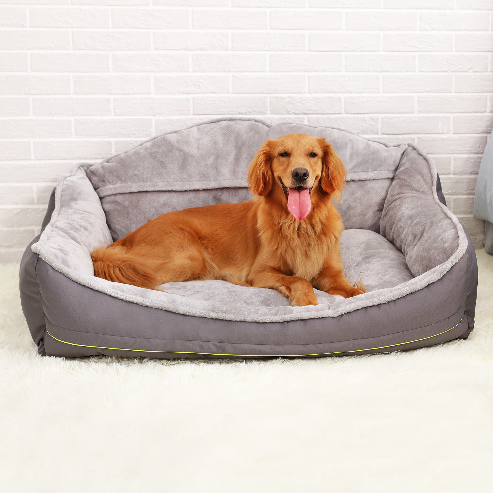 Orthopedic Memory Foam Dog Sofa Bed — Removable Cover, Non-Slip Base, Multiple Sizes