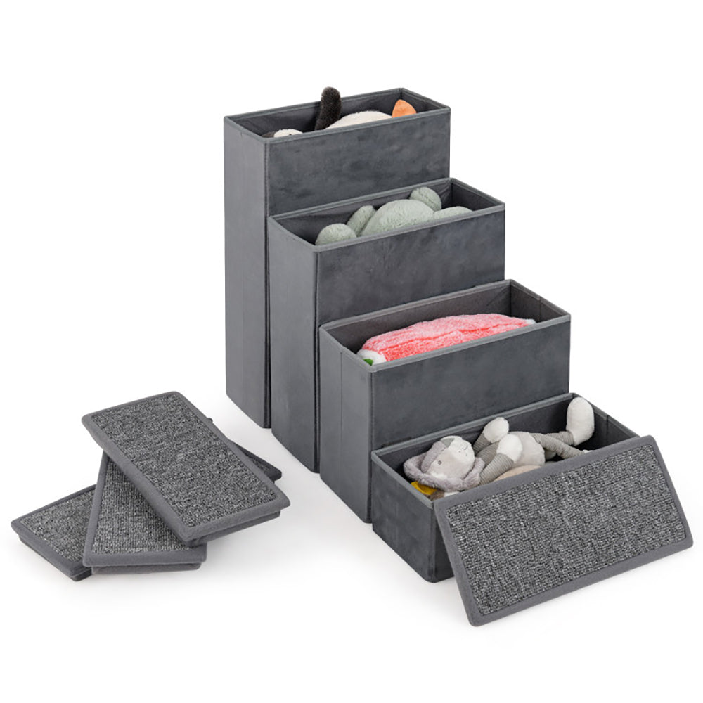 4-Step Foldable Dog Stairs with Storage — Non-Slip, 200kg Capacity