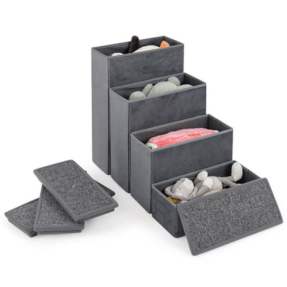 4-Step Foldable Dog Stairs with Storage — Non-Slip, 200kg Capacity